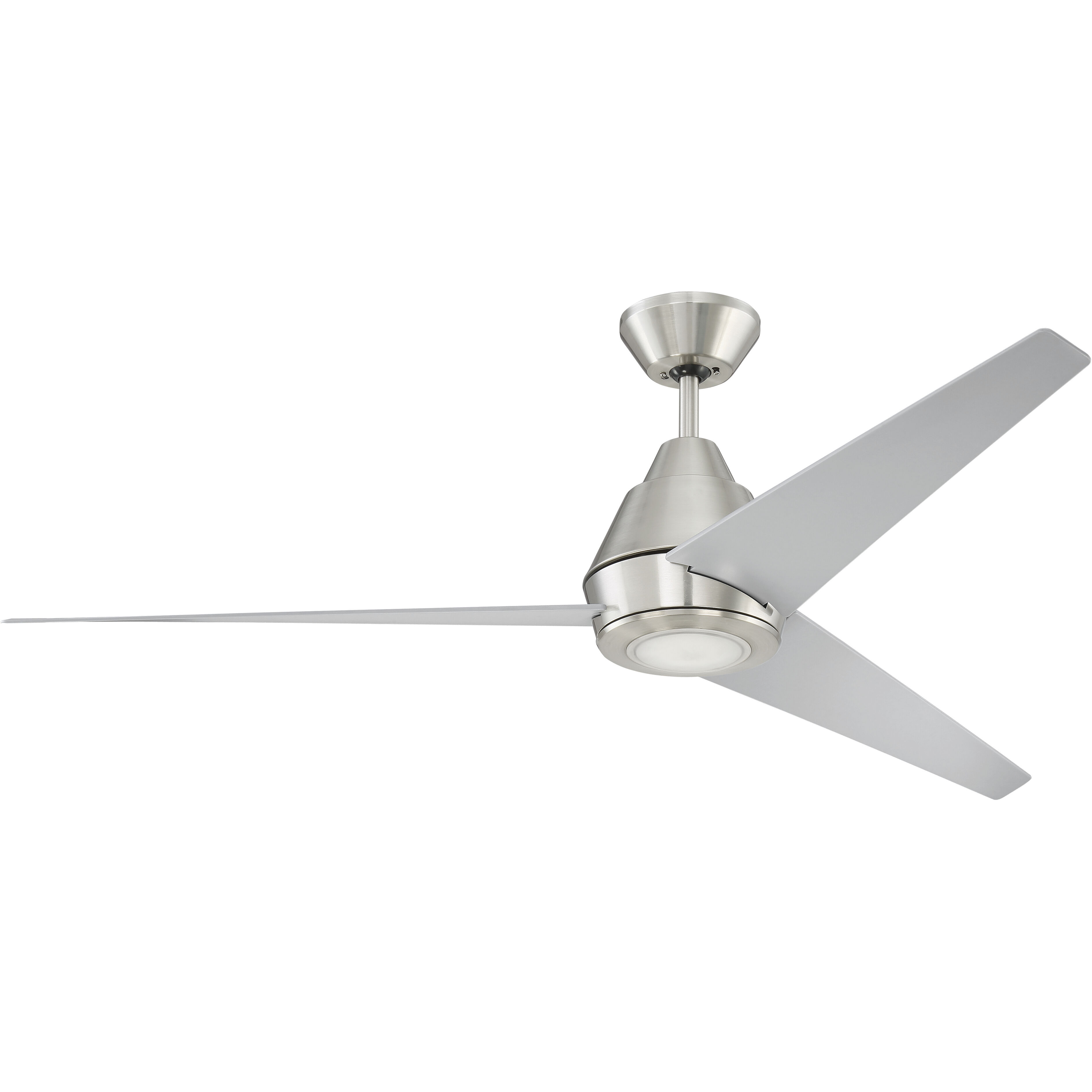 Acadian 56 inch Brushed Polished Nickel with Brushed Nickel Blades Fan