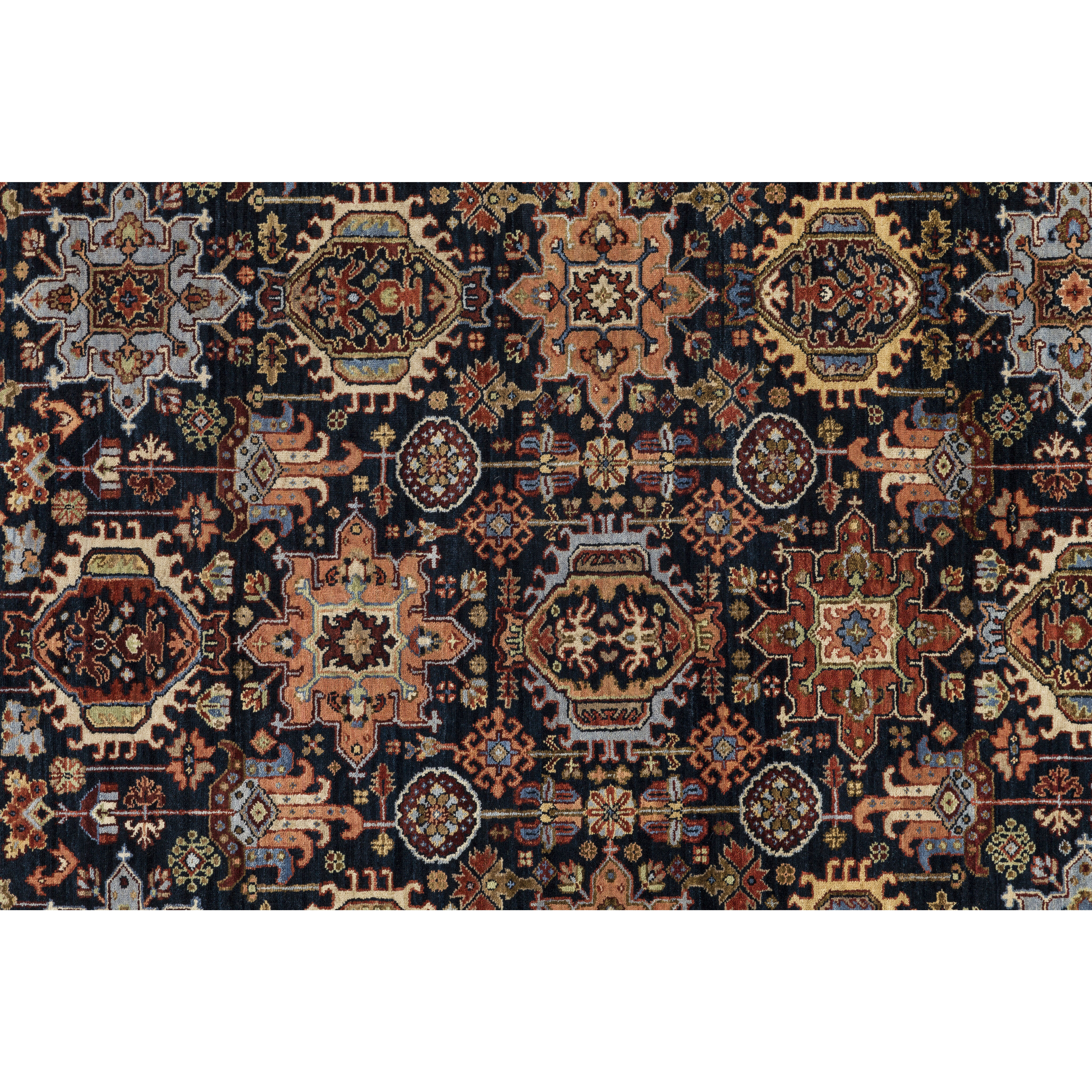 Bursa 36 X 24 inch Black / Rust / Medium Gray / Charcoal Handmade Rug