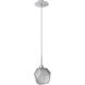 Gem LED 8.4 inch Classic Silver Pendant Ceiling Light in Smoke, 2700K LED