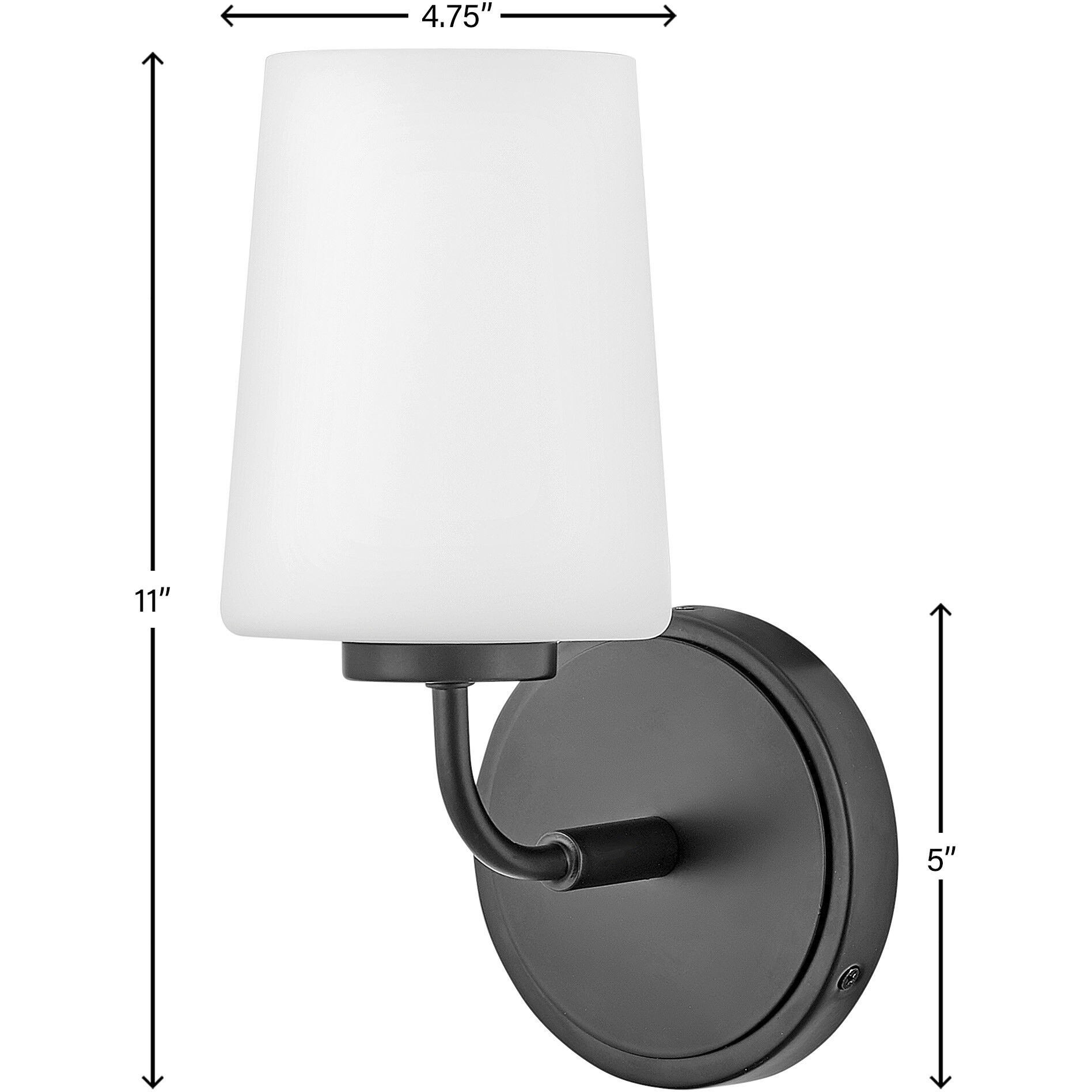 Kline LED 6.75 inch Black Bath Light Wall Light