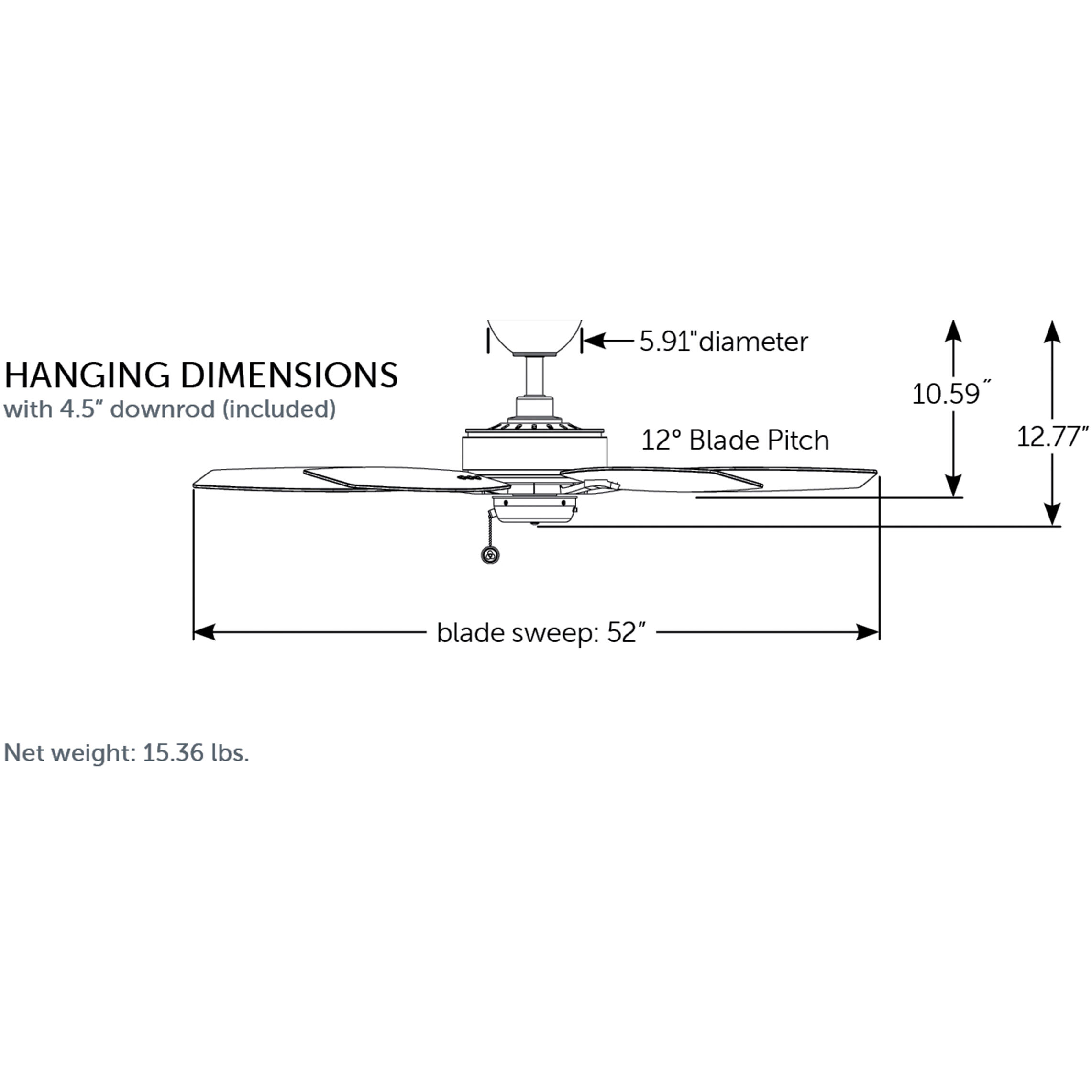 Aire Deluxe 52 inch Dark Bronze with Cherry/Dark Walnut Blades Fan-Uni