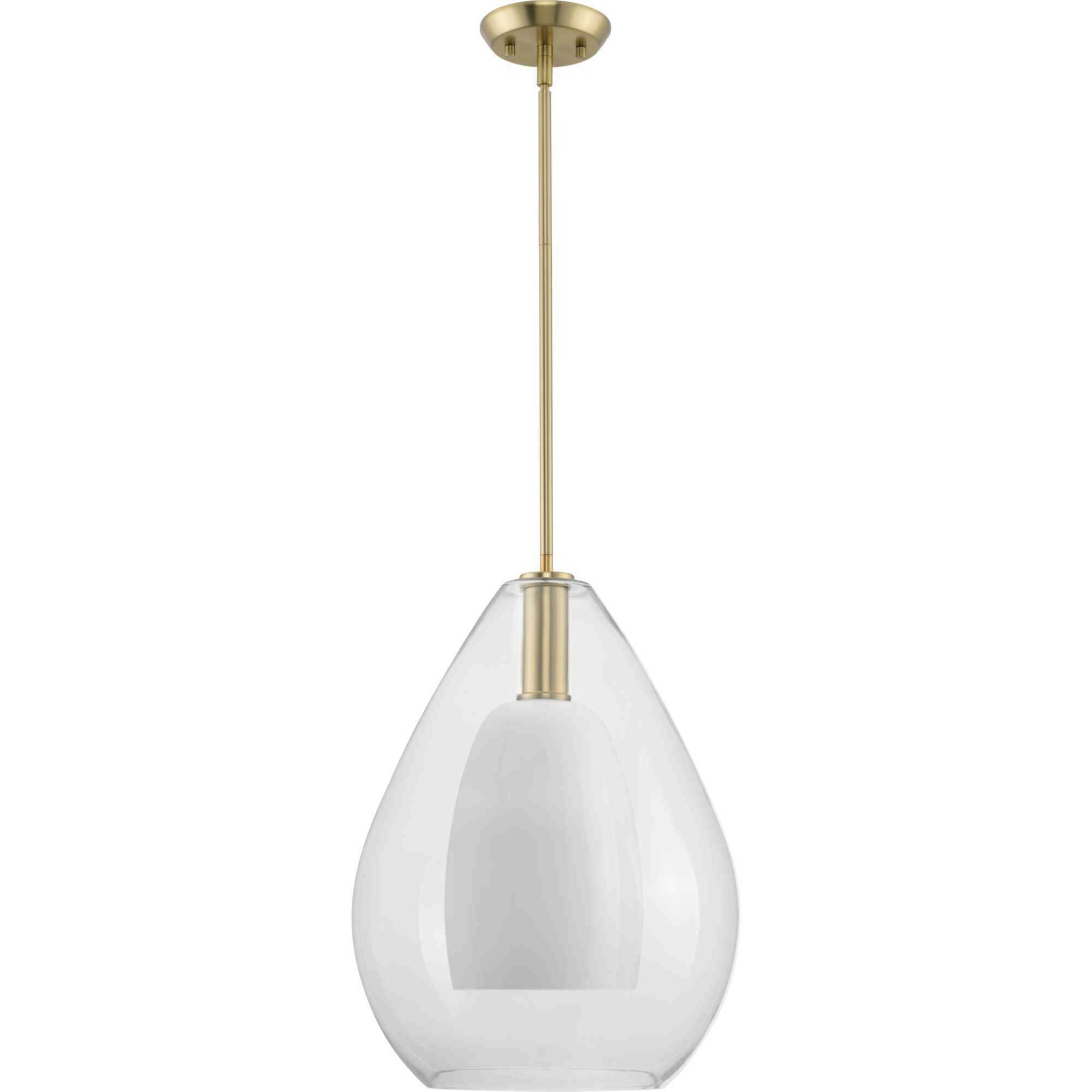 Carillon 1 Light 15 inch Brushed Gold Pendant Ceiling Light