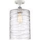 Ballston Cobbleskill 1 Light 9 inch White and Polished Chrome Semi-Flush Mount Ceiling Light