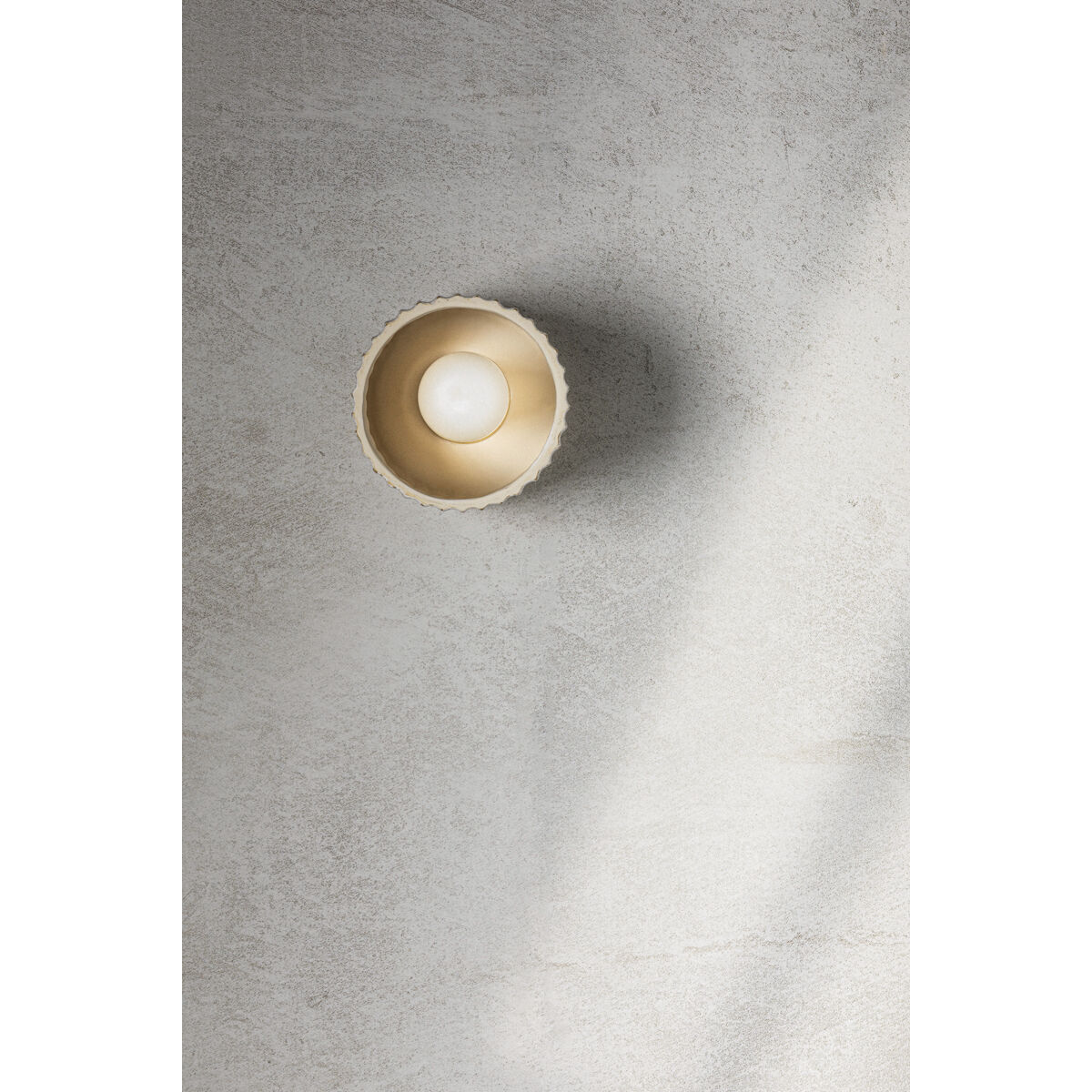 Corissa 1 Light 5.75 inch Aged Brass and Ceramic Whitewash Bisque Flush Mount Ceiling Light