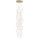Main St. LED 30 inch Brushed Brass Multi Port Pendant Ceiling Light