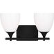 Drew & Jonathan Toffino 2 Light 16 inch Midnight Black Wall Bath Fixture Wall Light