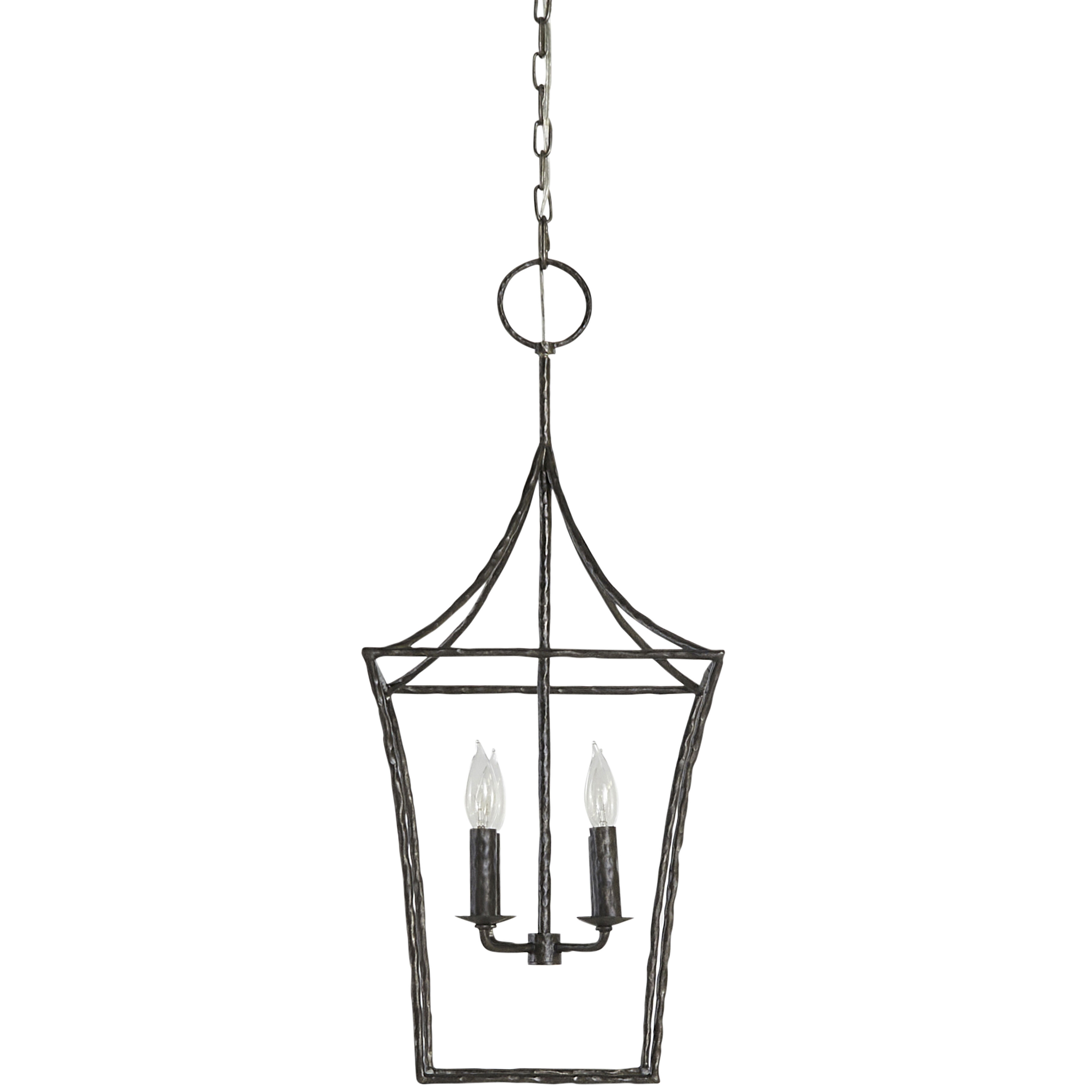 Clover 4 Light 12.5 inch Black Forged Iron Pendant Ceiling Light