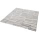 Slate 16 X 16 inch Gray with White Rug