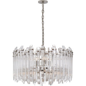 Suzanne Kasler Adele 4 Light 28.25 inch Polished Nickel with Clear Acrylic Drum Chandelier Ceiling Light, Large