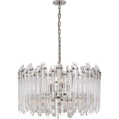 Suzanne Kasler Adele 4 Light 28.25 inch Polished Nickel with Clear Acrylic Drum Chandelier Ceiling Light, Large