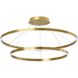 Circulo LED 32 inch Aged Brass Chandelier Ceiling Light, Tiered