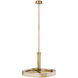Kelly Wearstler Covet LED 24 inch Antique-Burnished Brass and Alabaster Ring Chandelier Ceiling Light, Medium