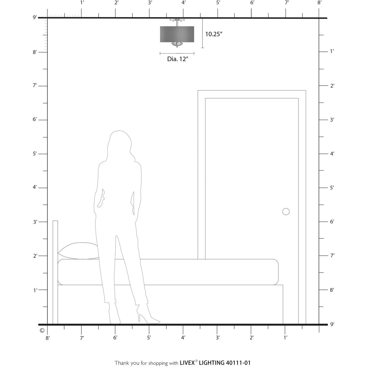 Huntington 3 Light 12 inch Antique Brass Semi-Flush Mount Ceiling Light