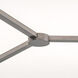 Apex 4 Light 33.33 inch Weathered Grey Flush Mount Ceiling Light in Linen White, Incandescent