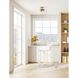 Octave 3 Light 13 inch Warm Brass Semi-Flush Ceiling Light, Essentials