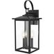Carisle 3 Light 20 inch Black Outdoor Wall Sconce