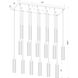 Beau 17 Light 42 inch Rubbed Brass Linear Chandelier Ceiling Light