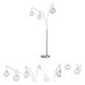Kaira 89 inch 40 watt Brushed Nickel Arc Lamps Portable Light in Brushed Nickel / Clear