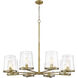 Callista 8 Light 44 inch Rubbed Brass Chandelier Ceiling Light