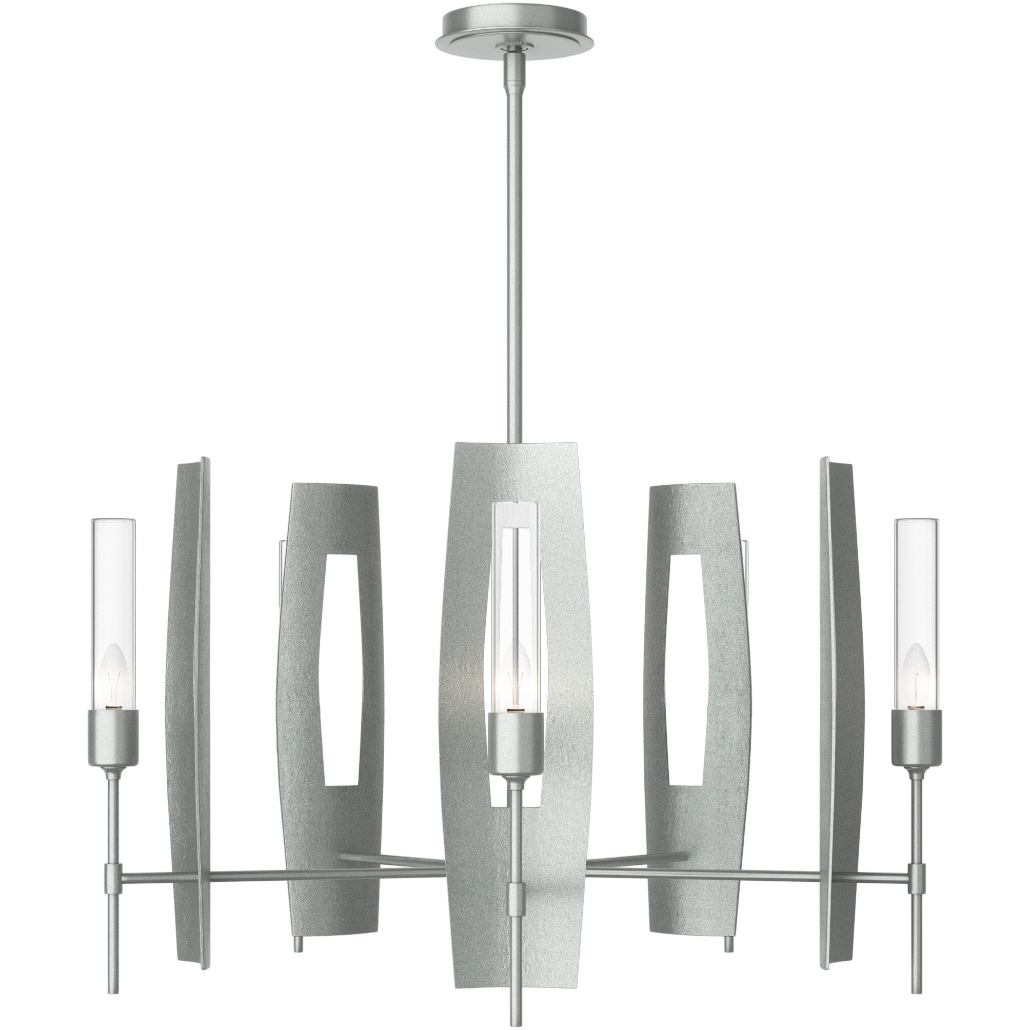 Passage 5 Light 30.3 inch Vintage Platinum Circular Pendant Ceiling Light in Clear