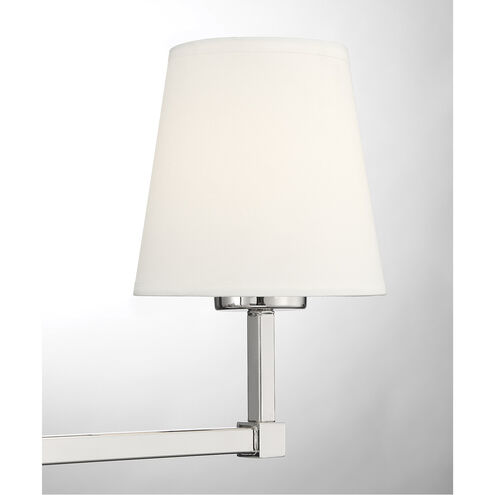 Contemporary 3 Light 24 inch Polished Nickel Bathroom Vanity Light Wall Light