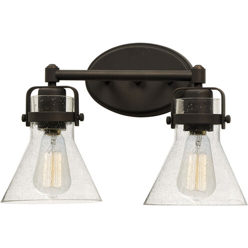 Seafarer 2 Light 15 inch Oil Rubbed Bronze Bath Vanity Wall Light in Without Bulb
