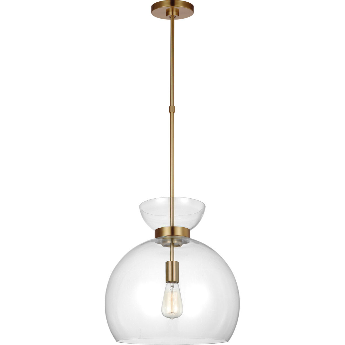 kate spade new york Londyn 1 Light 16 inch Burnished Brass with Clear Glass Pendant Ceiling Light