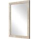 Pave 35.38 X 23.63 inch Travertine and Golden Bronze Mirror
