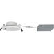 Flin Matte Powder White Recessed, Selectable CCT