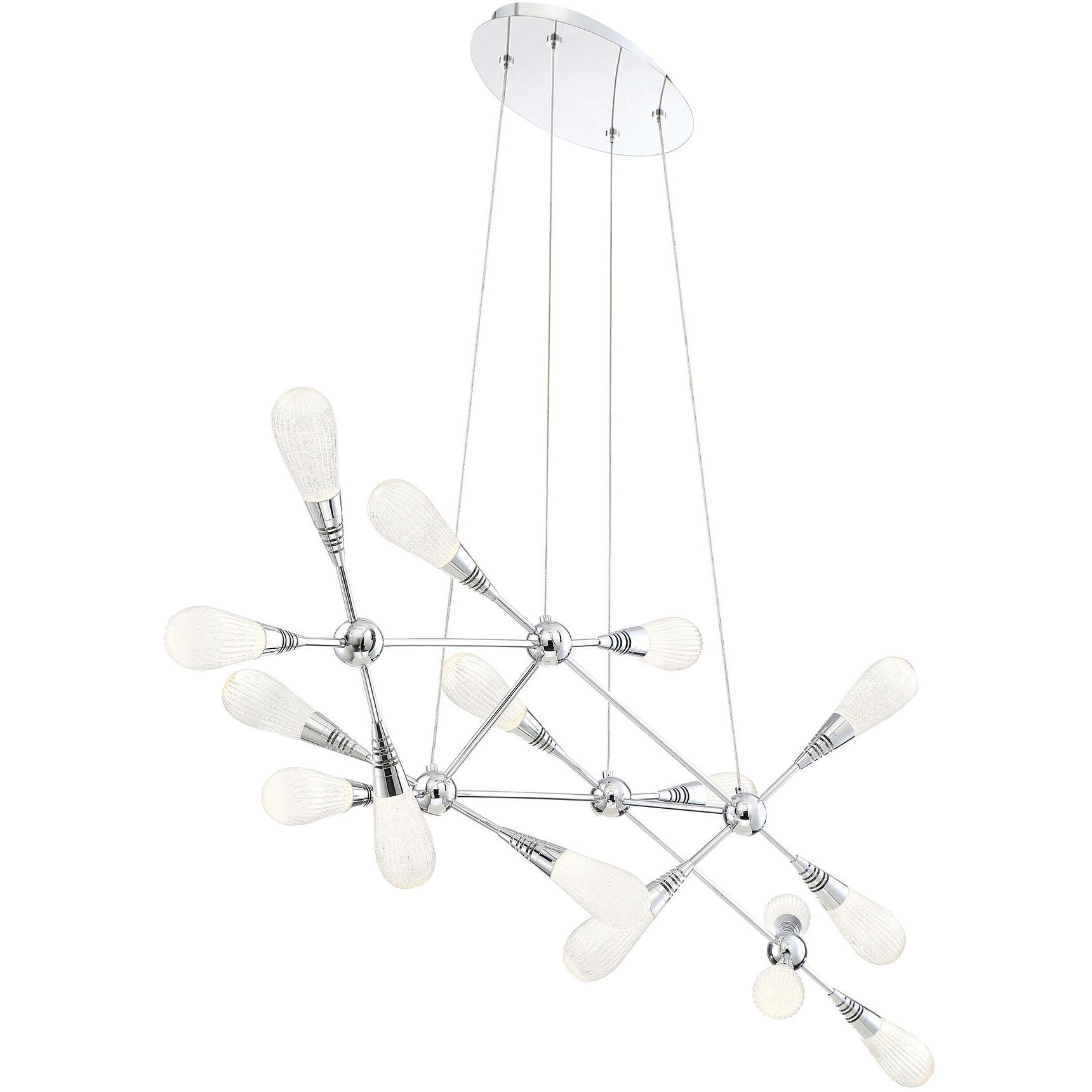 Manning LED 32 inch Chrome Chandelier Ceiling Light