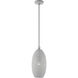 Dublin 1 Light 7 inch Nordic Gray with Brushed Nickel Accents Pendant Ceiling Light