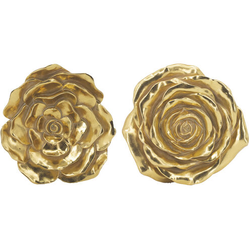 Floral Gold Wall Accent