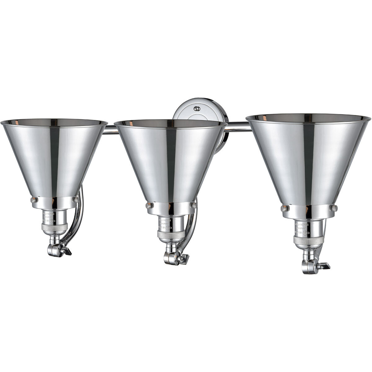 Franklin Restoration Appalachian 3 Light 28 inch Polished Chrome Bath Vanity Light Wall Light, Franklin Restoration
