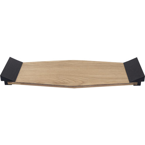 Facet Light Oak and Black Tray