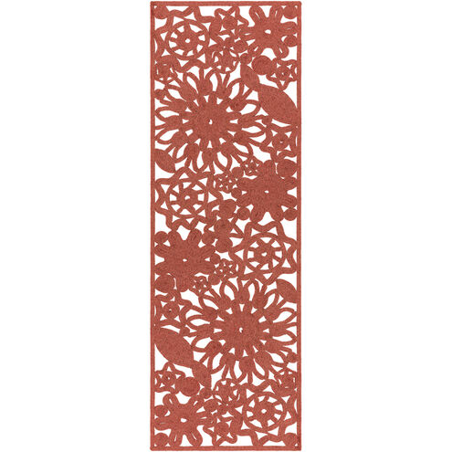 Sanibel 96 X 30 inch Red Outdoor Runner, Polypropylene, Polyester, and Viscose