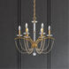 Priscilla 6 Light Heirloom Gold Chandelier Ceiling Light in Bronze Pearl, Adjustable Height