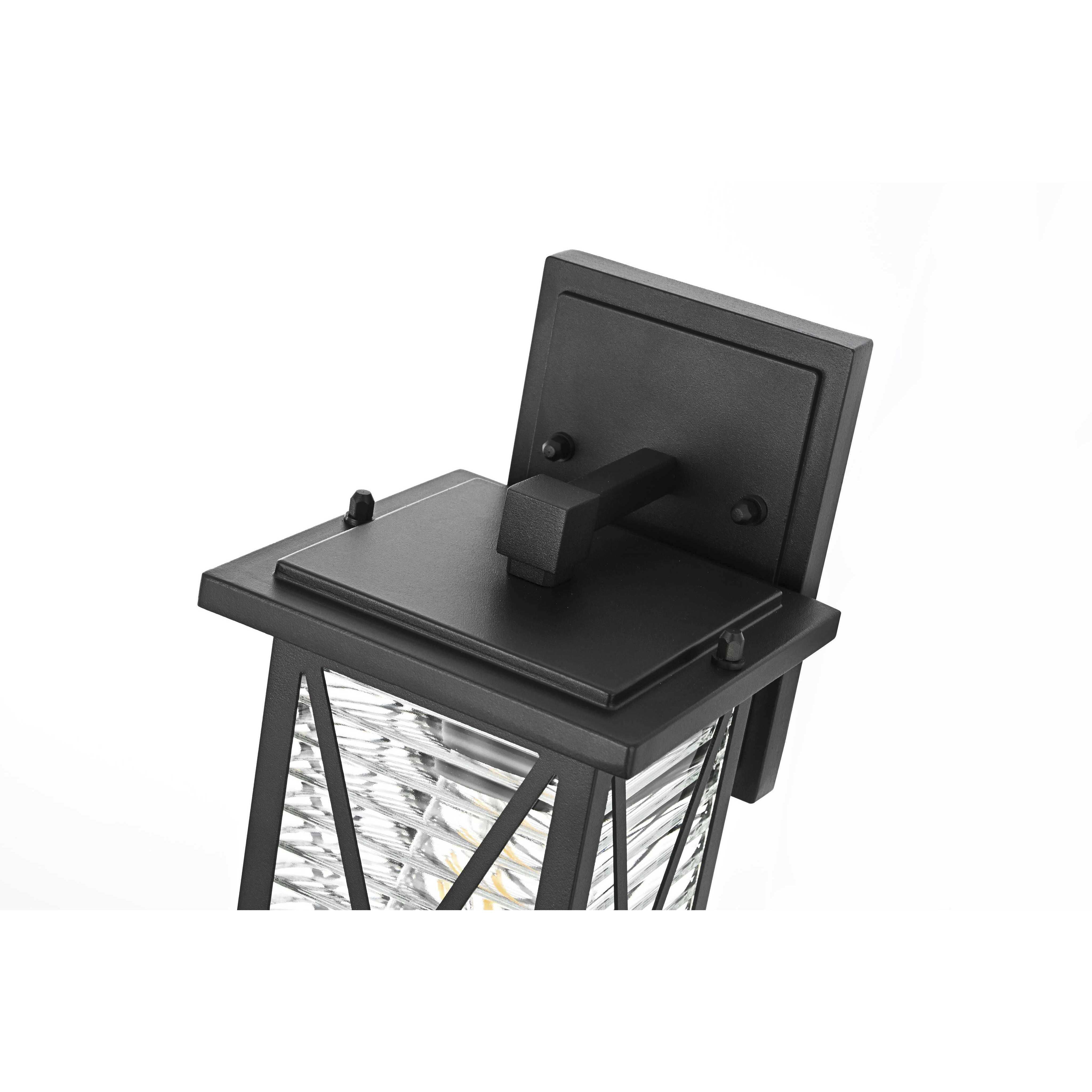 Jada 1 Light 12 inch Black Outdoor Wall Sconce