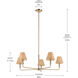 Bekah 5 Light Champagne Bronze Chandelier Ceiling Light