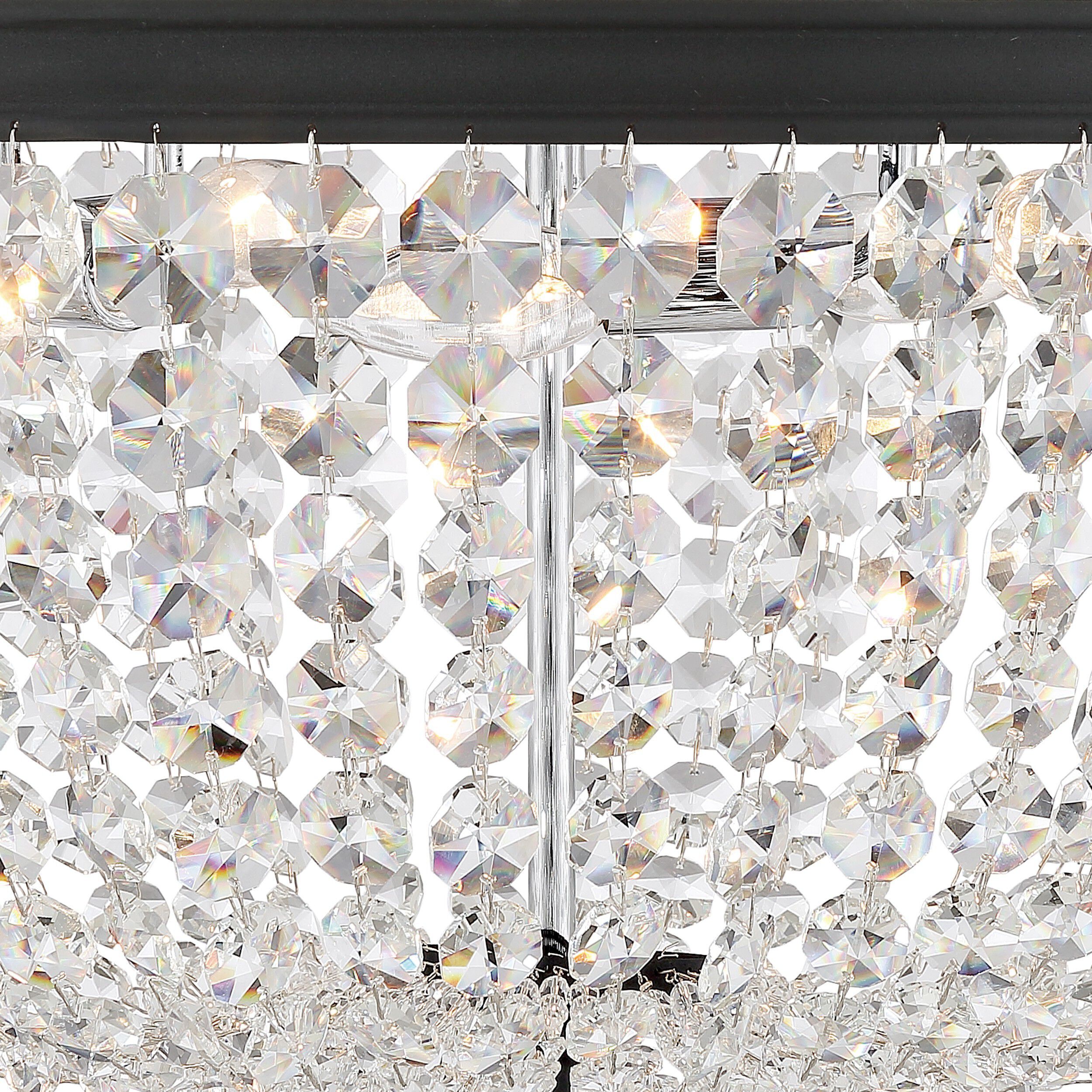 Nola 5 Light 20 inch Black Forged Flush Ceiling Light