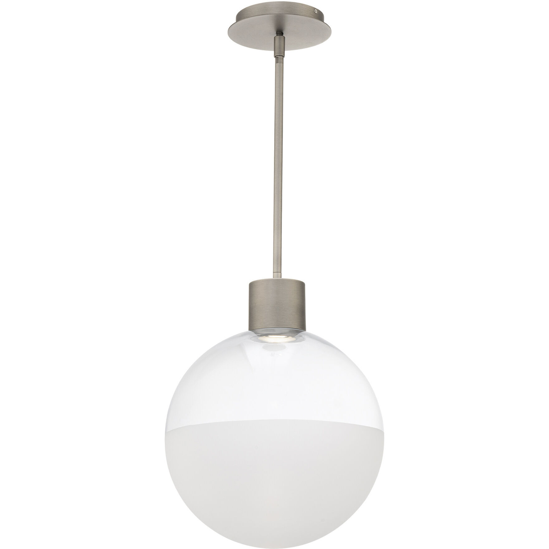 Gaze LED 12 inch Brushed Nickel Pendant Ceiling Light in 4000K, dweLED