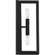 Richland 2 Light 5.5 inch Matte Black Wall Sconce Wall Light, Lighting One (Open)