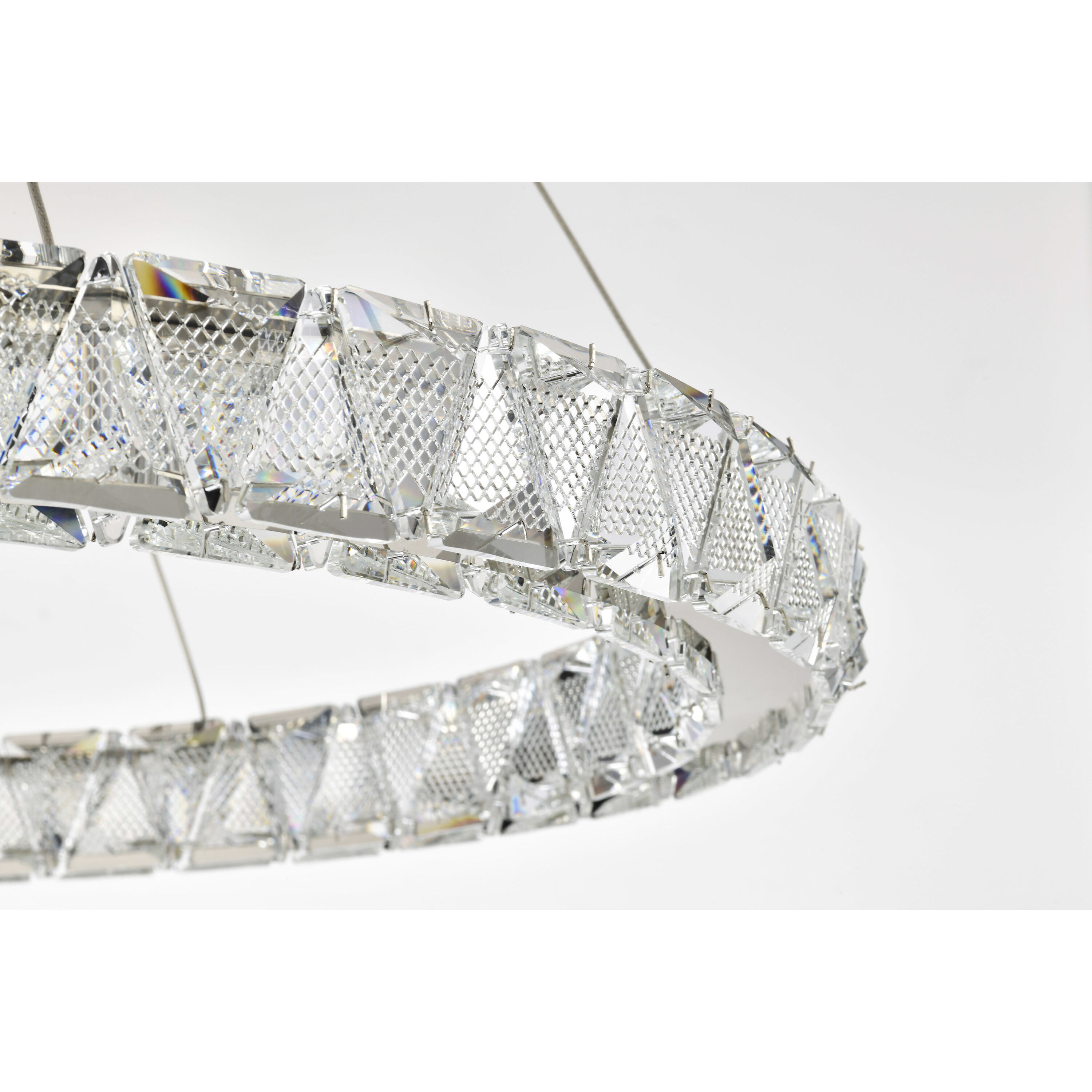 Asher LED 35.5 inch Polished Nickel Pendant Ceiling Light