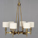Fairmont 6 Light 30 inch Natural Aged Brass Single-Tier Chandelier Ceiling Light