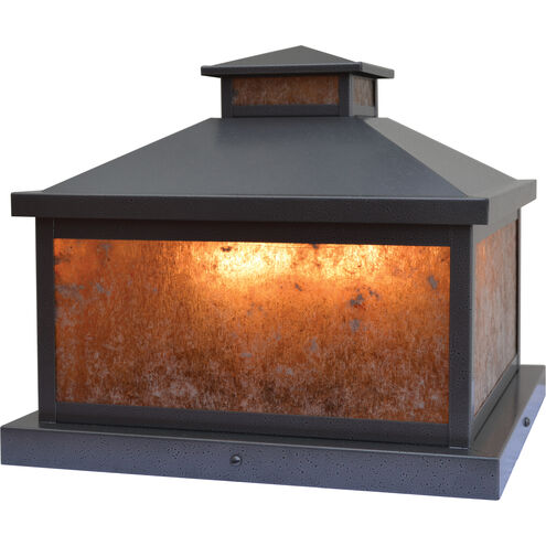 Canterbury 4 Light 11 inch Pewter Column Mount in Almond Mica