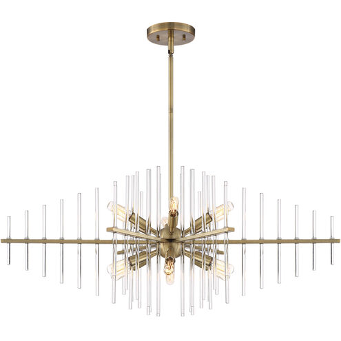 Reeve 12 Light 35 inch Burnished Antique Brass Island Pendant Ceiling Light