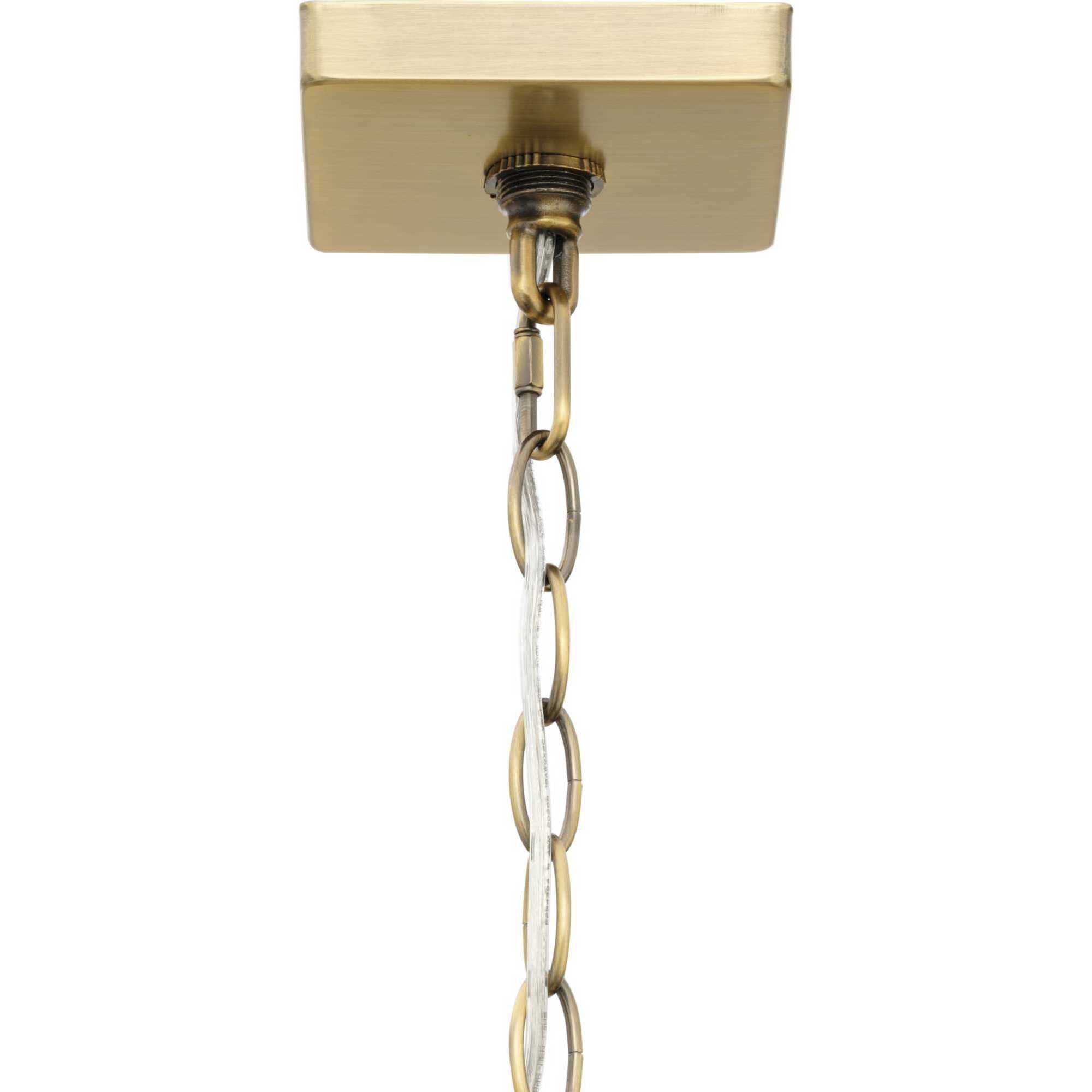 Hillcrest 4 Light 13 inch Vintage Brass Foyer Light Ceiling Light