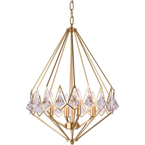 Canada 4 Light 14 inch Gold Chandelier Ceiling Light