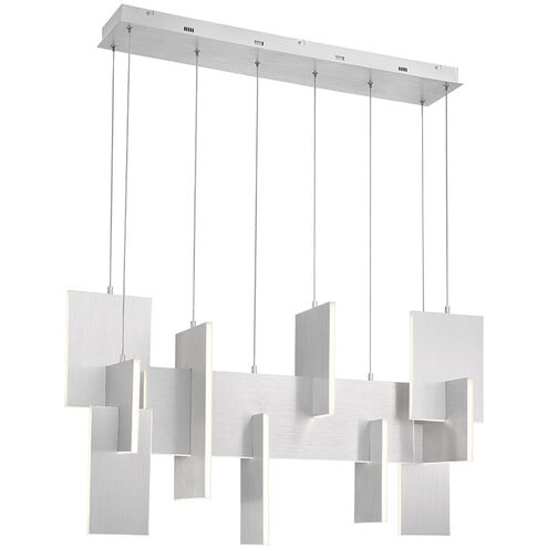 Coburg Linear Chandelier Ceiling Light in Silver