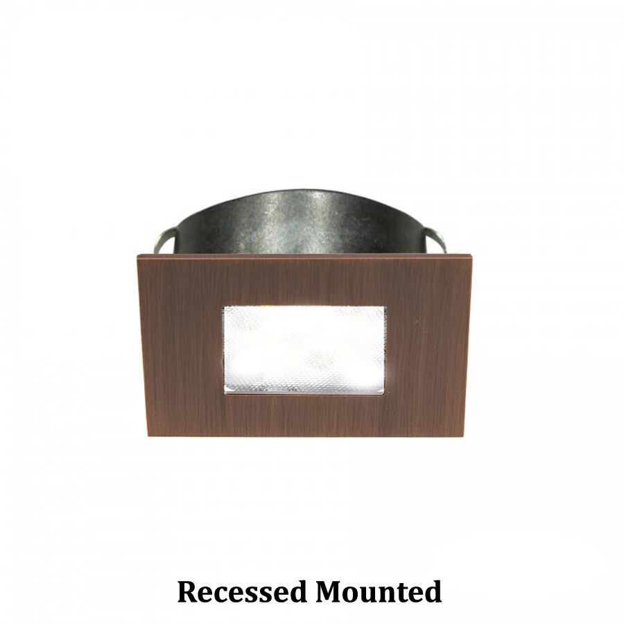 LED Button Light 24 LED 2.25 inch Copper Bronze Puck Light in 3000K