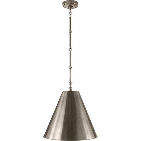 Thomas O'Brien Goodman 1 Light 15 inch Antique Nickel Hanging Shade Ceiling Light, Small